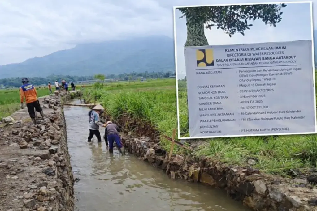 Pekerjaan Disubkon Massal, Proyek Irigasi BBWS Citanduy Dinilai Menyimpang