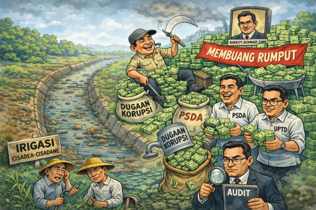 Anggaran Miliaran Rupiah untuk Babat Rumput, Irigasi di Cisadea-Cisadane Diduga Hanya Jadi Bancakan